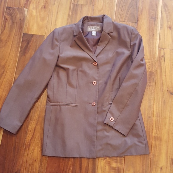 Vintage Norton McNaughton Suit Seperates Neutral Mocha Brown Color Petite 10 - Picture 3 of 8